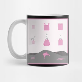 Life Cycles of Consumer Plastic Bags - pink Mug